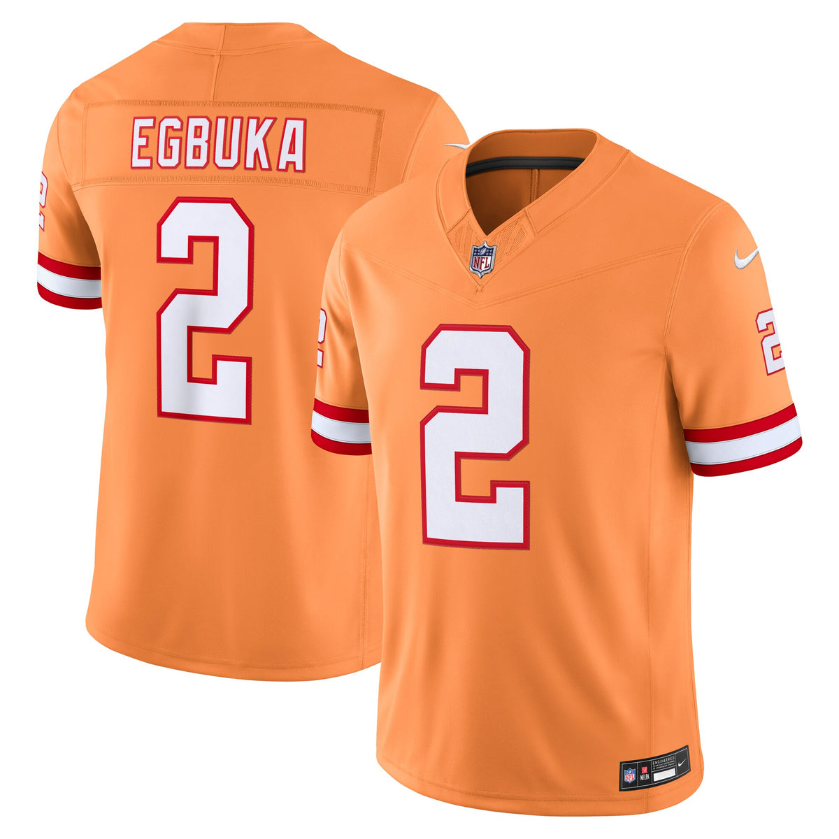 Tampa Bay Buccaneers Emeka Egbuka Creamsicle Alternate Vapor F.U.S.E. Stitched Limited Jersey