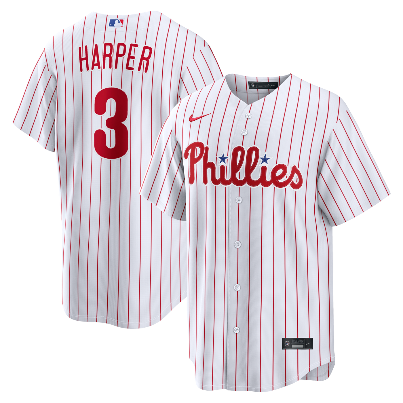 Philadelphia Phillies Bryce Harper Nike White Home Replica Jersey