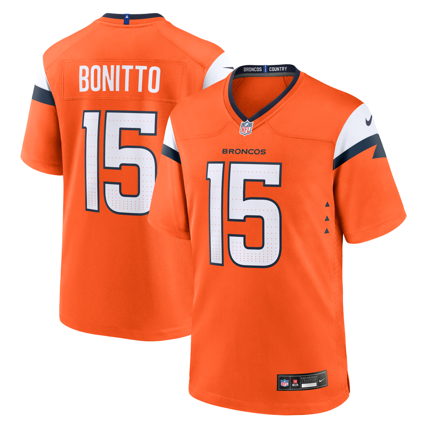 Denver Broncos Nik Bonitto Nike Orange Team Game Jersey