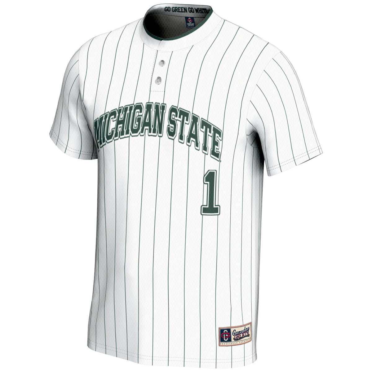 #1 Michigan State Spartans GameDay Greats Lightweight Softball Jersey - White
