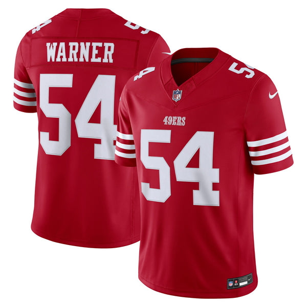 San Francisco 49ers Fred Warner Nike Scarlet Team Vapor F.U.S.E. Stitched Limited Jersey
