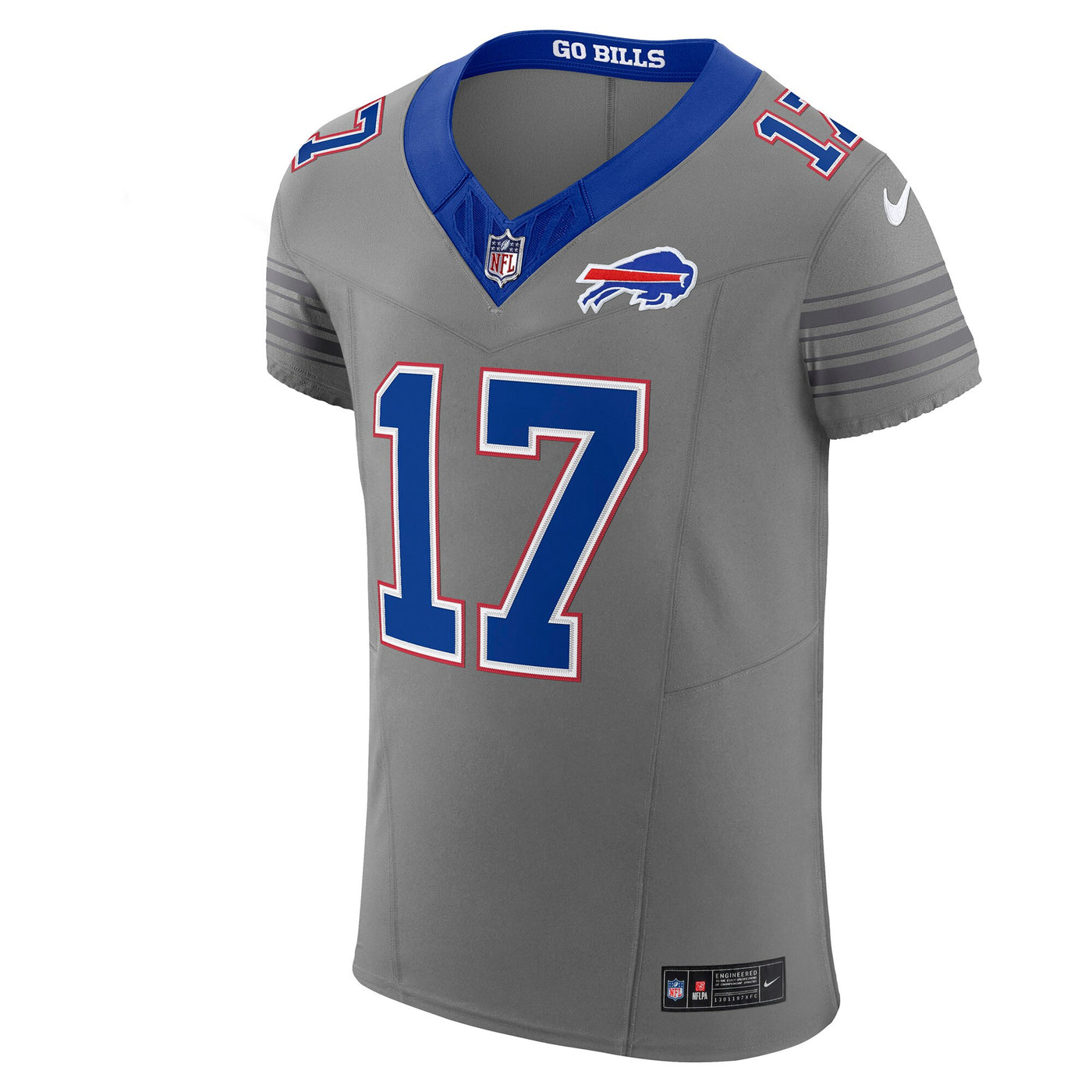 Buffalo Bills Josh Allen Nike Gray Nickel City Vapor F.U.S.E. Elite Jersey