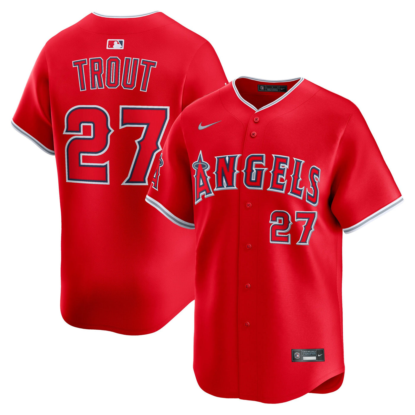 Los Angeles Angels Mike Trout Nike Red Alternate Limited Player Jersey