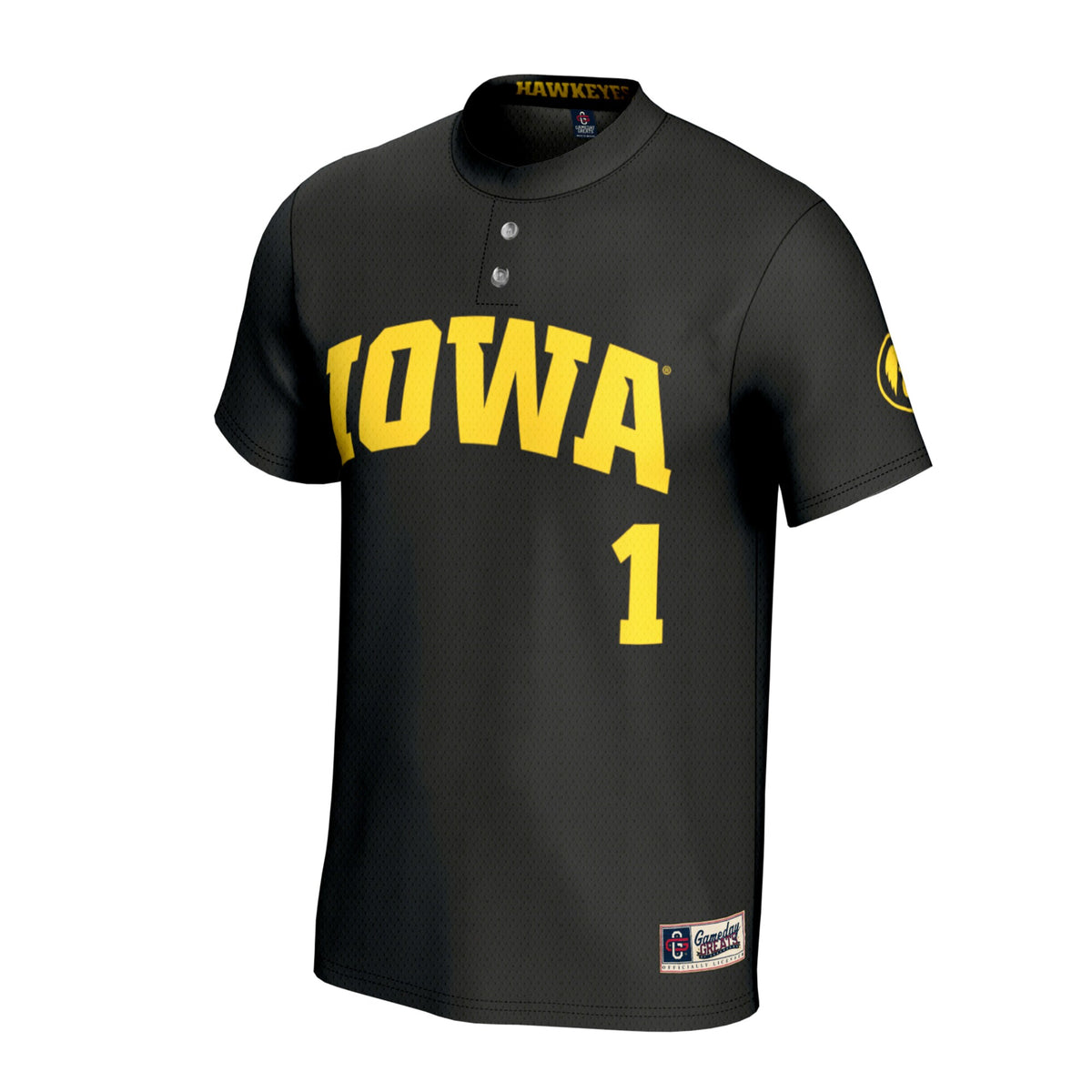 Iowa Hawkeyes GameDay Greats Lightweight Softball Fashion Jersey - Black