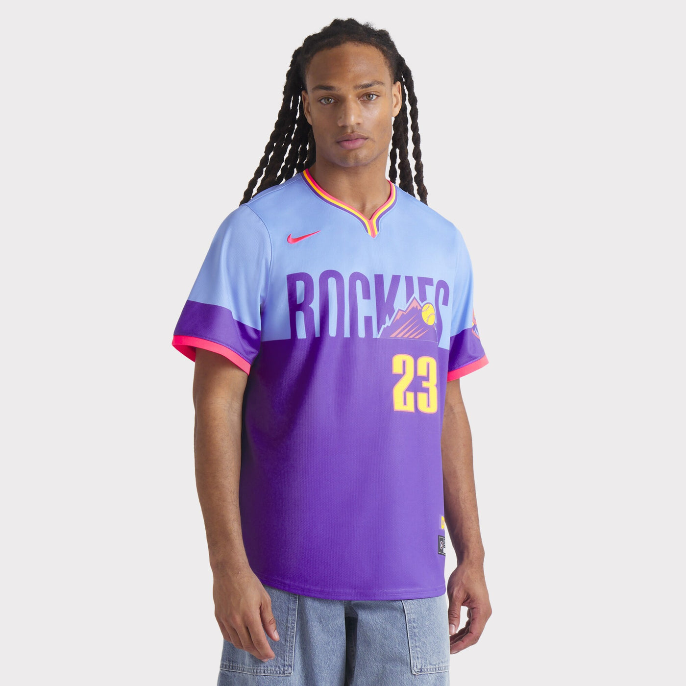 Colorado Rockies Kris Bryant Nike Purple/Light Blue 2025 City Connect Limited Player Jersey