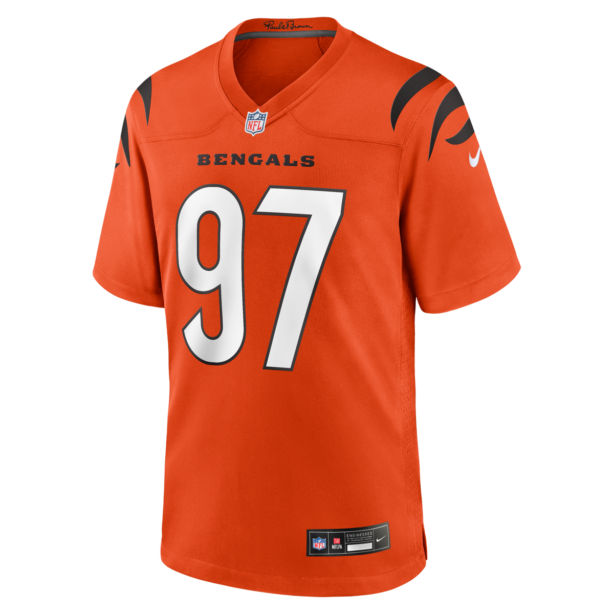 Cincinnati Bengals Dexter Lawrence II Orange Game Jersey
