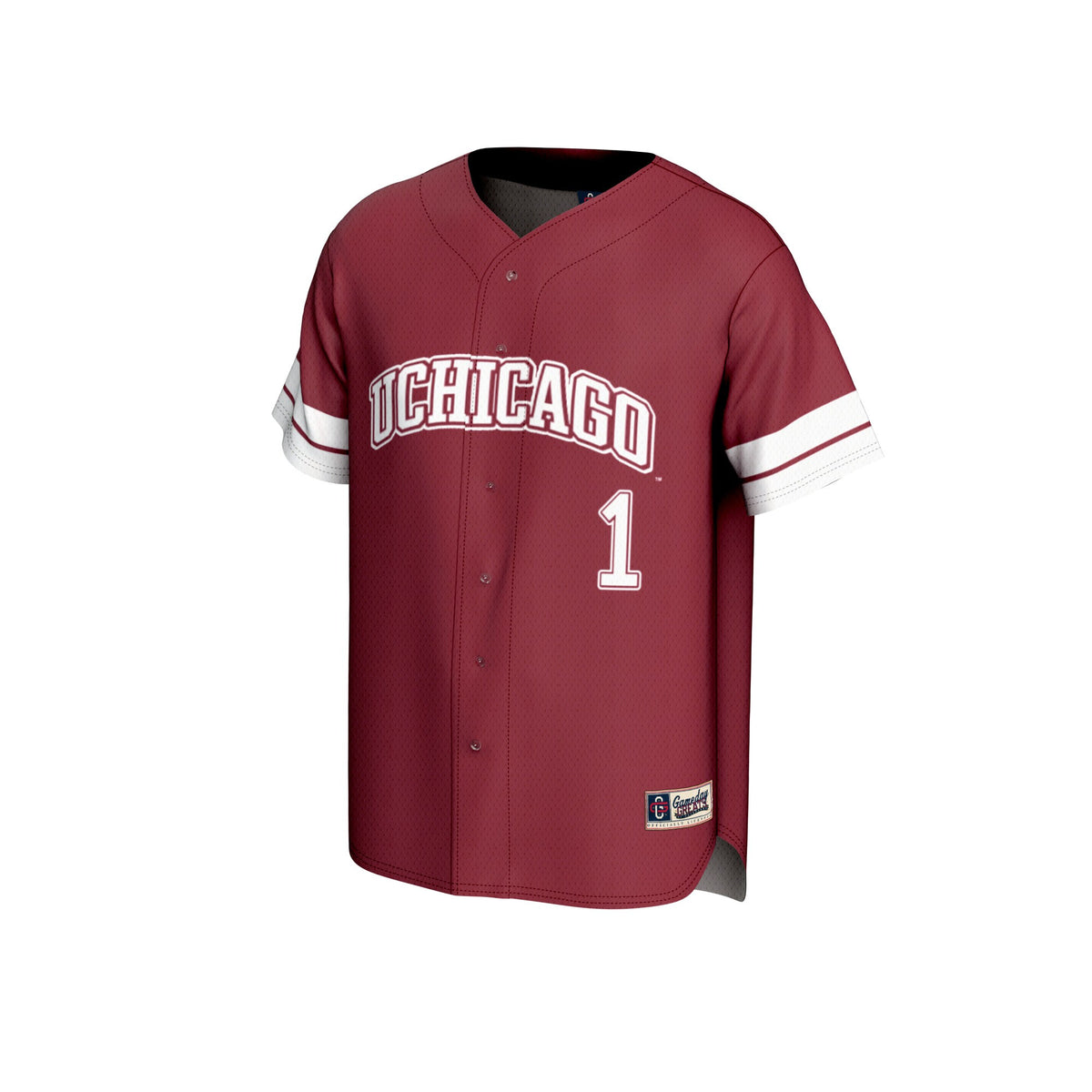 #1 UChicago Maroons GameDay Greats Lightweight Collegiate Baseball Fashion Jersey - Maroon