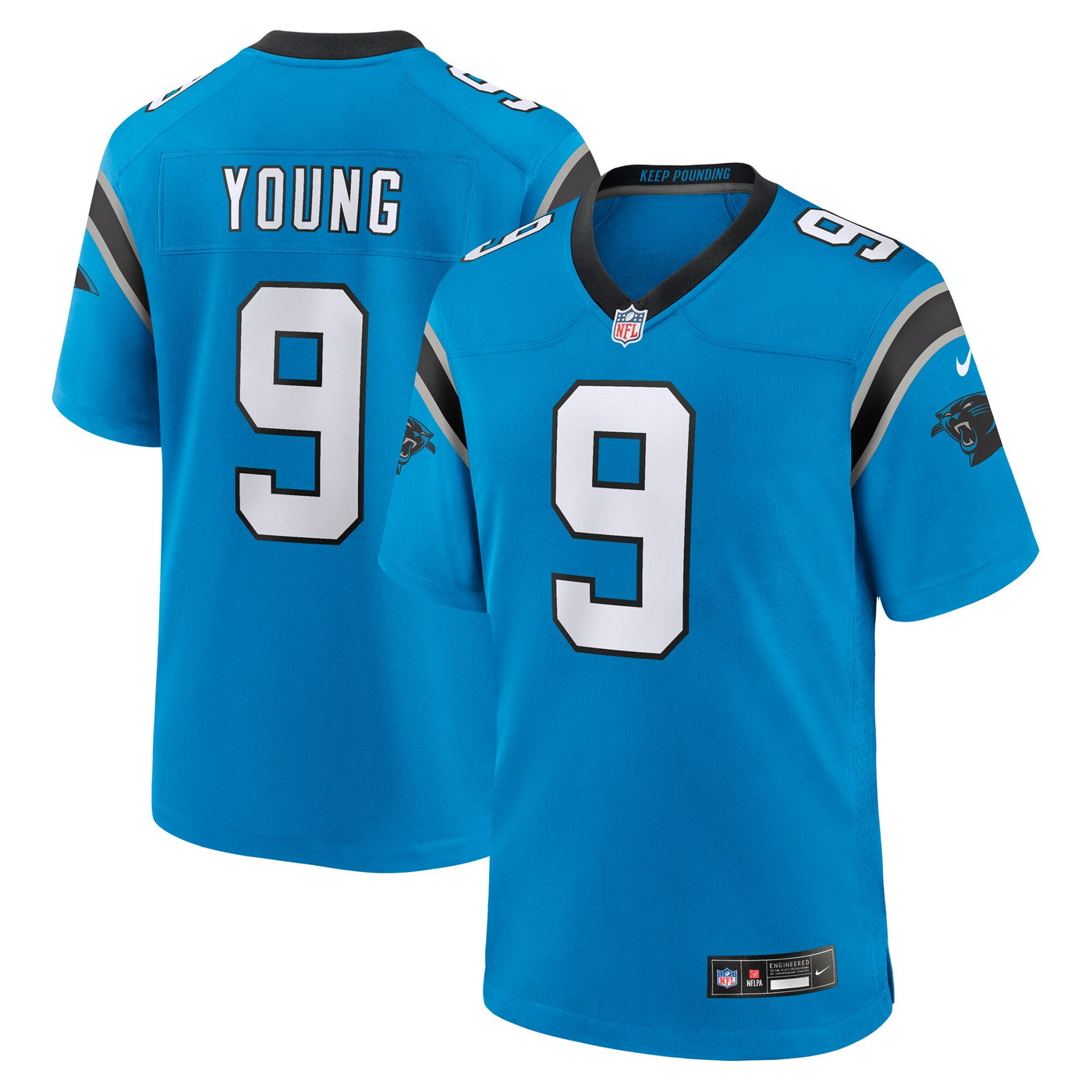 Carolina Panthers Bryce Young Nike Blue Alternate Game Jersey