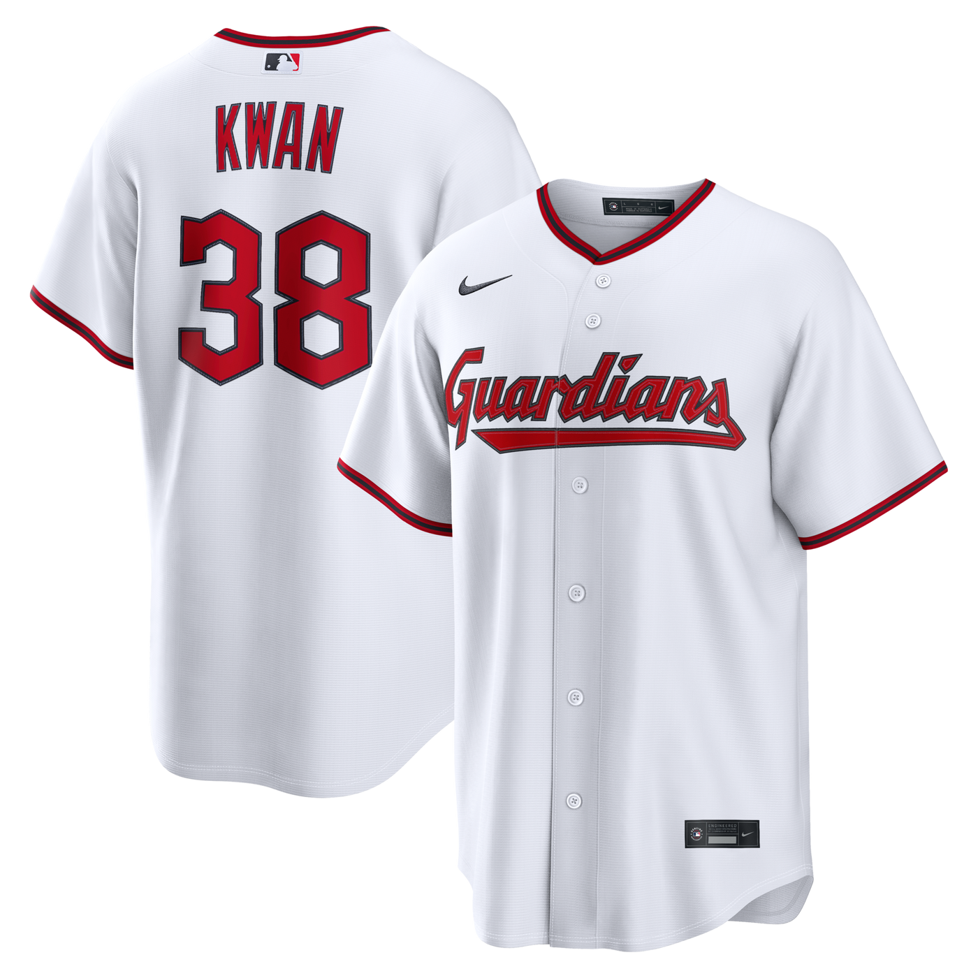 Cleveland Guardians Steven Kwan Nike White Home Replica Jersey