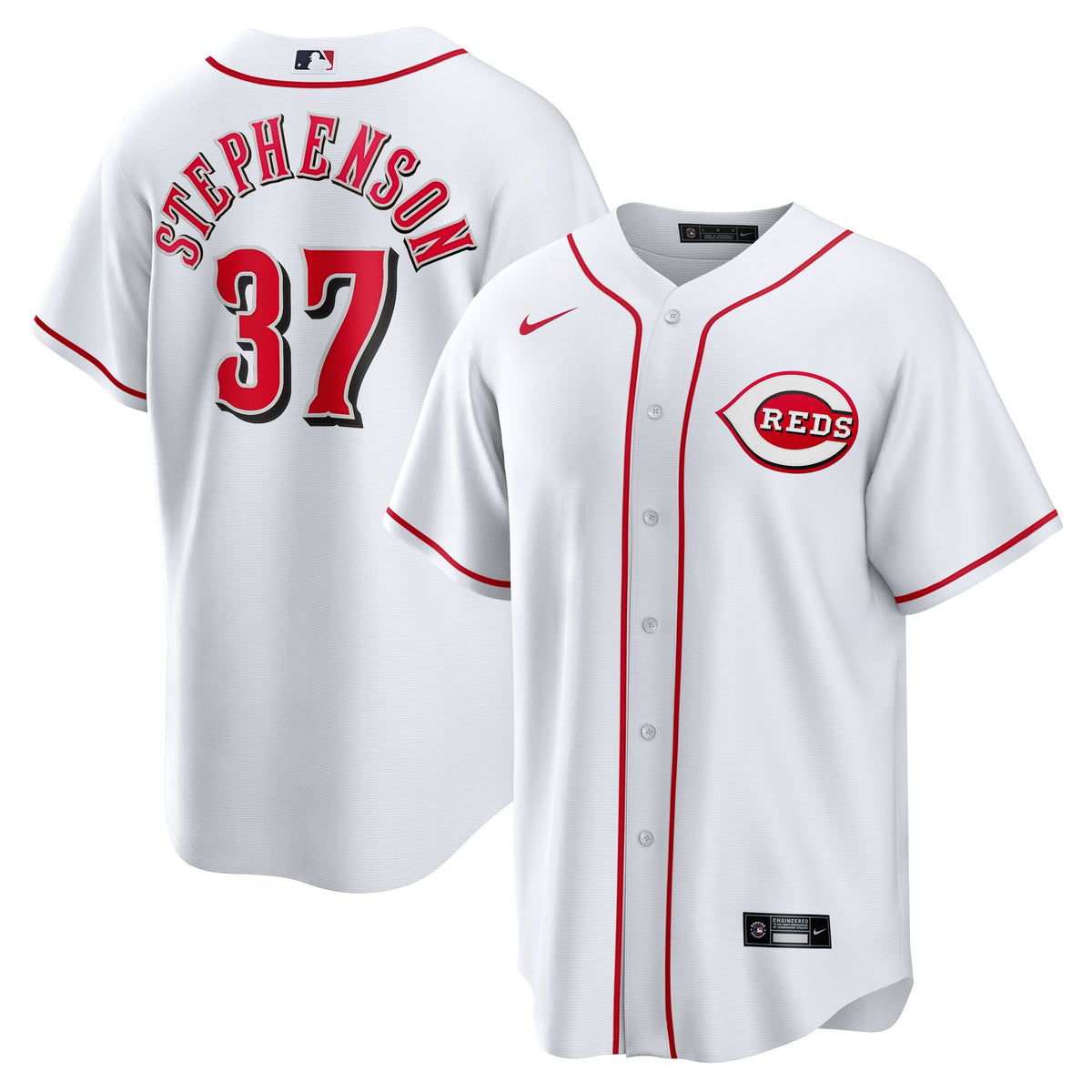 Cincinnati Reds Tyler Stephenson White Home Replica Jersey