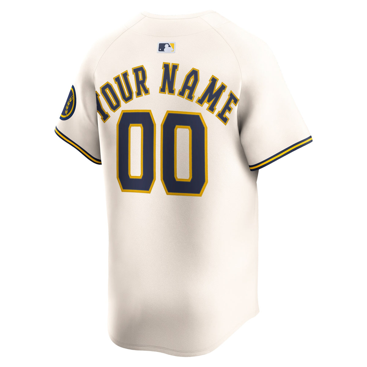 Milwaukee Brewers Cream Home Limited Custom Jersey
