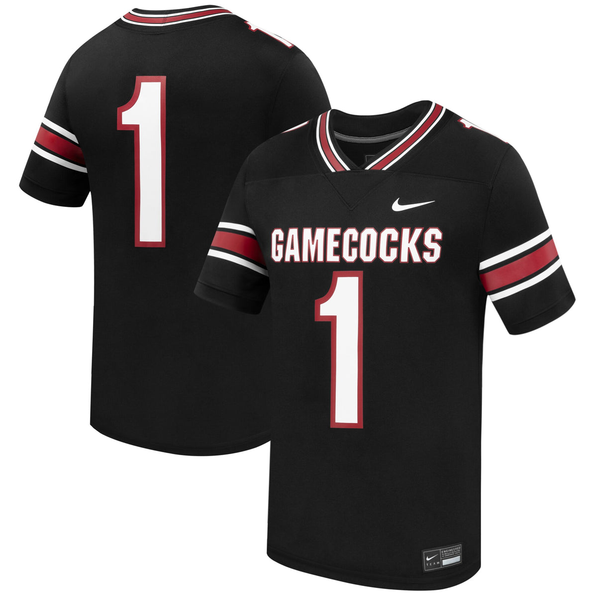 #1 South Carolina Gamecocks Alternate Replica Football Jersey - Black