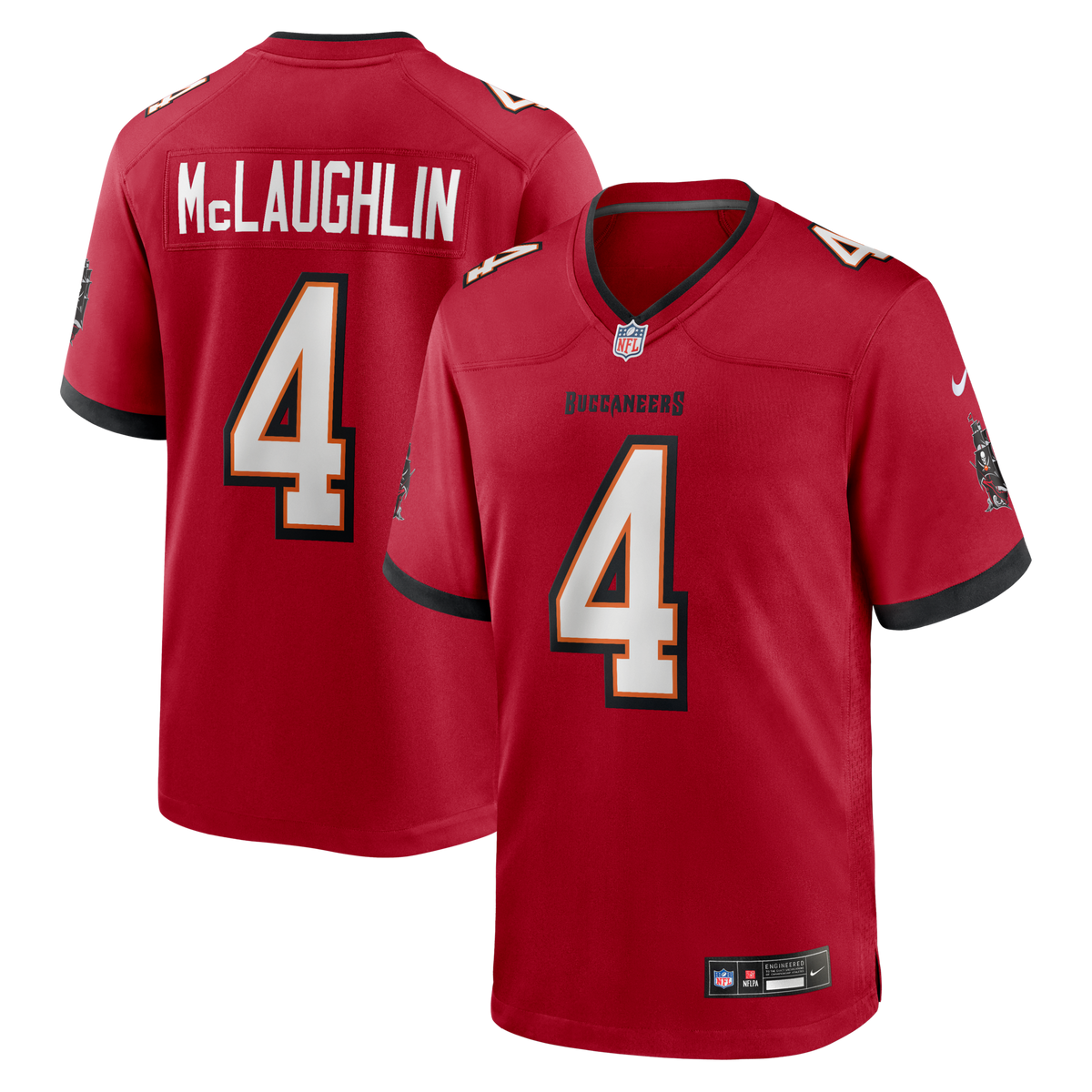 Tampa Bay Buccaneers Chase McLaughlin Red Game Player Jersey