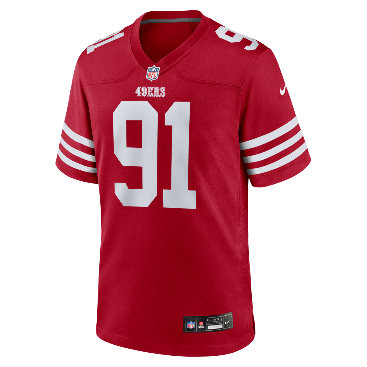 San Francisco 49ers Earnest Brown IV Scarlet Team Game Jersey