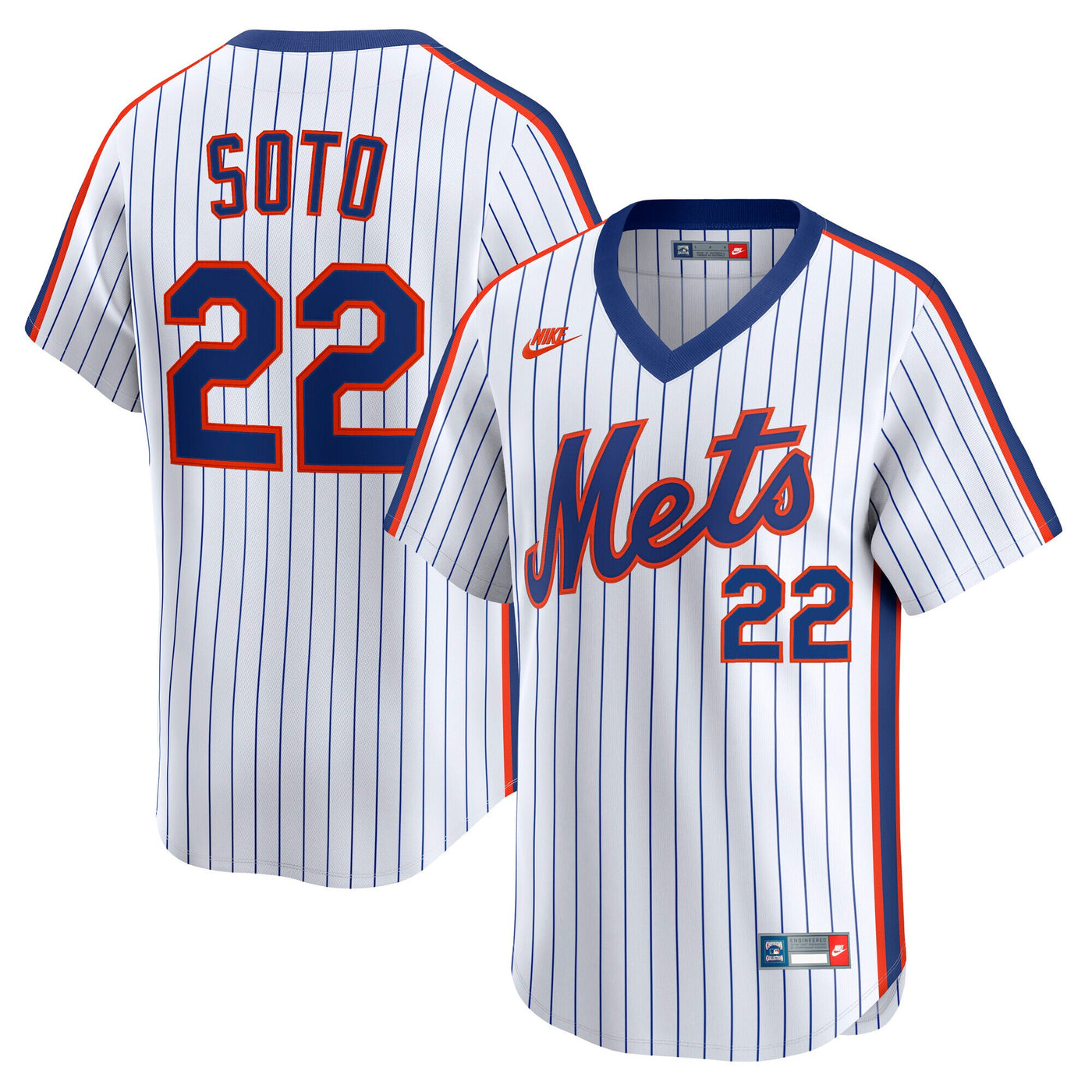 New York Mets Juan Soto Nike White Cooperstown Collection Limited 40th Anniversary Jersey
