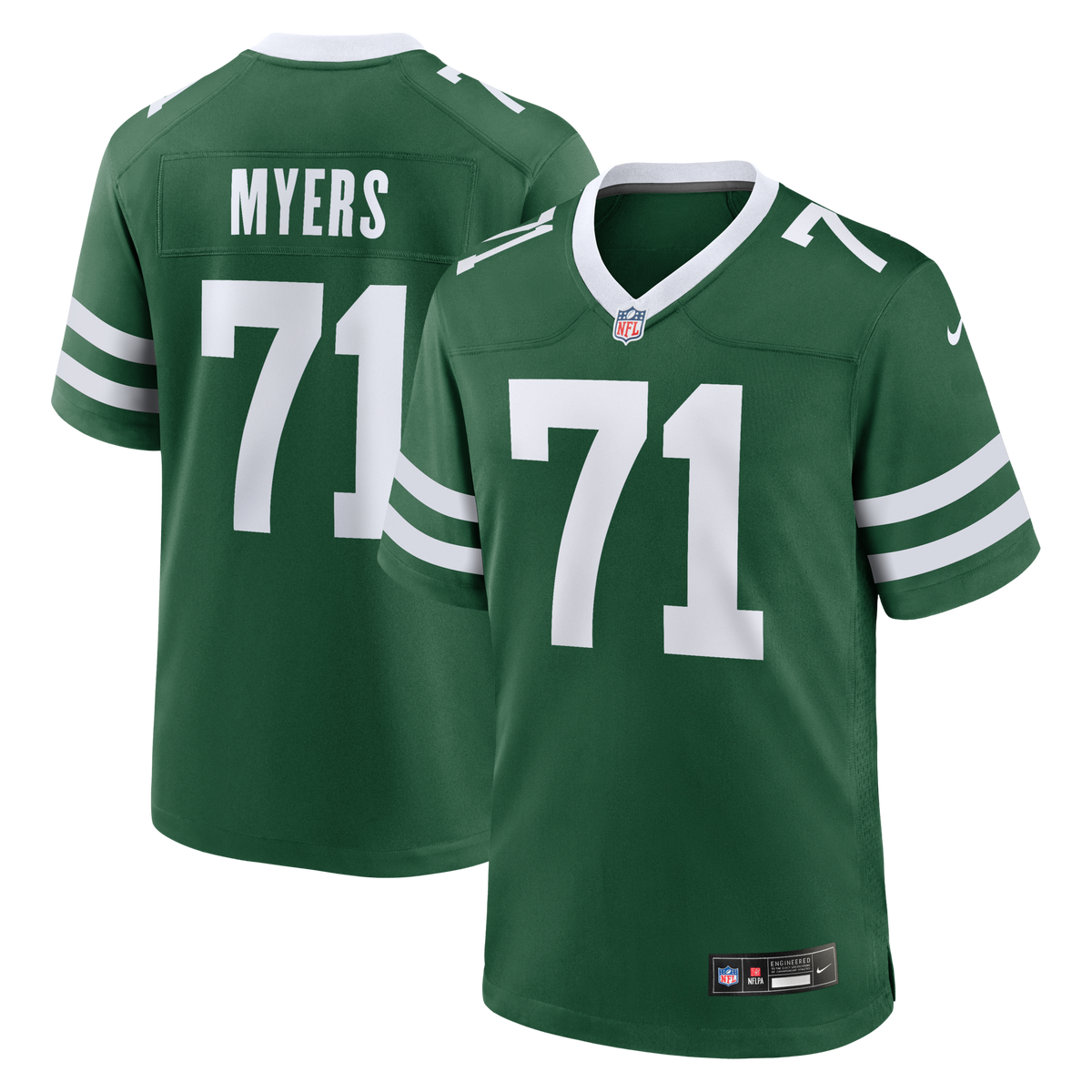 New York Jets Josh Myers Legacy Green Team Game Jersey