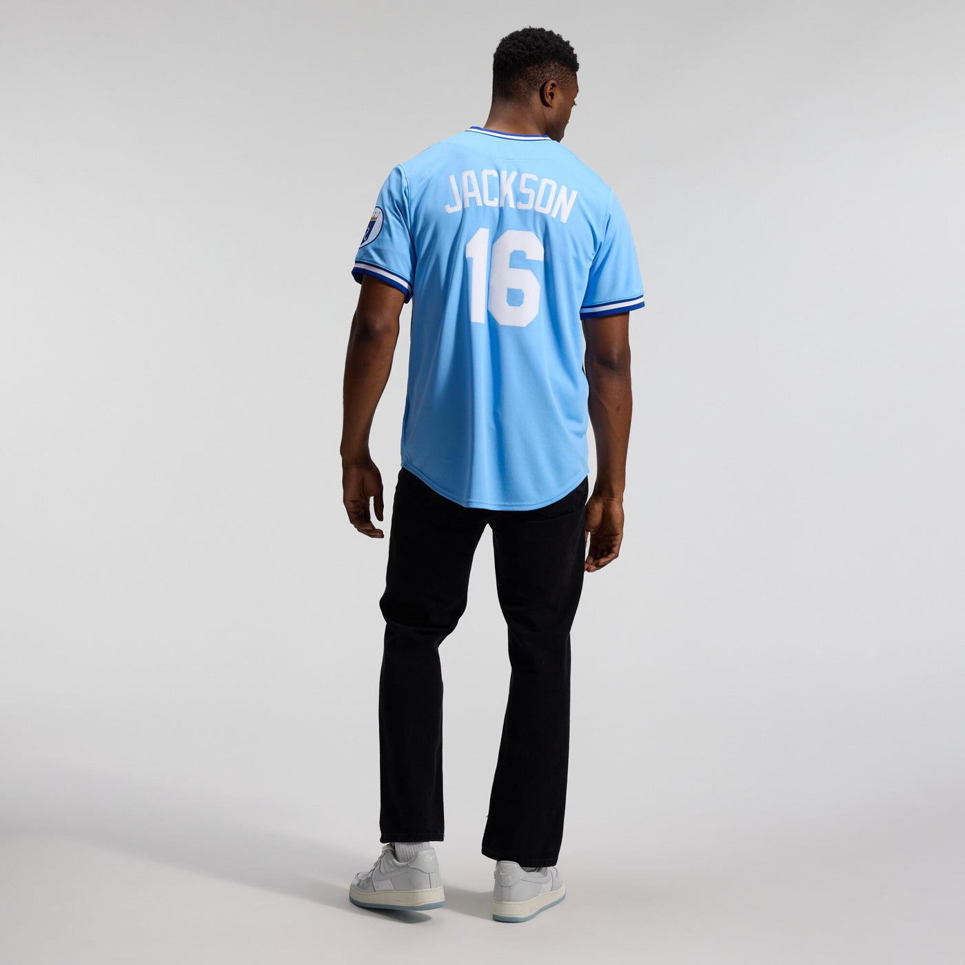 Kansas City Royals Bo Jackson Nike Light Blue Throwback Cooperstown Collection Limited Jersey