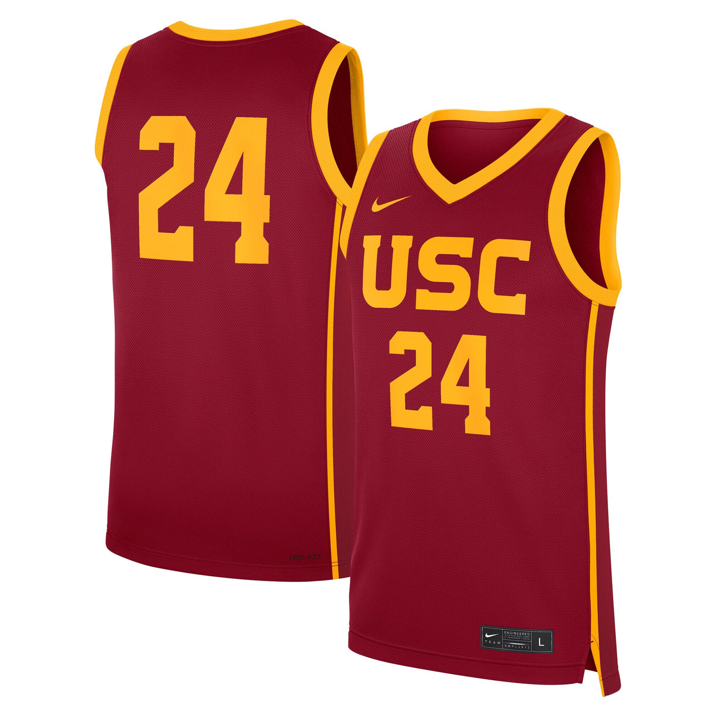 Nike #24 Cardinal USC Trojans Road Replica Jersey