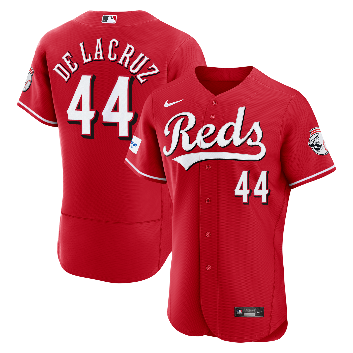 Cincinnati Reds Elly De La Cruz Nike Red Alternate Authentic Sponsor Patch Jersey