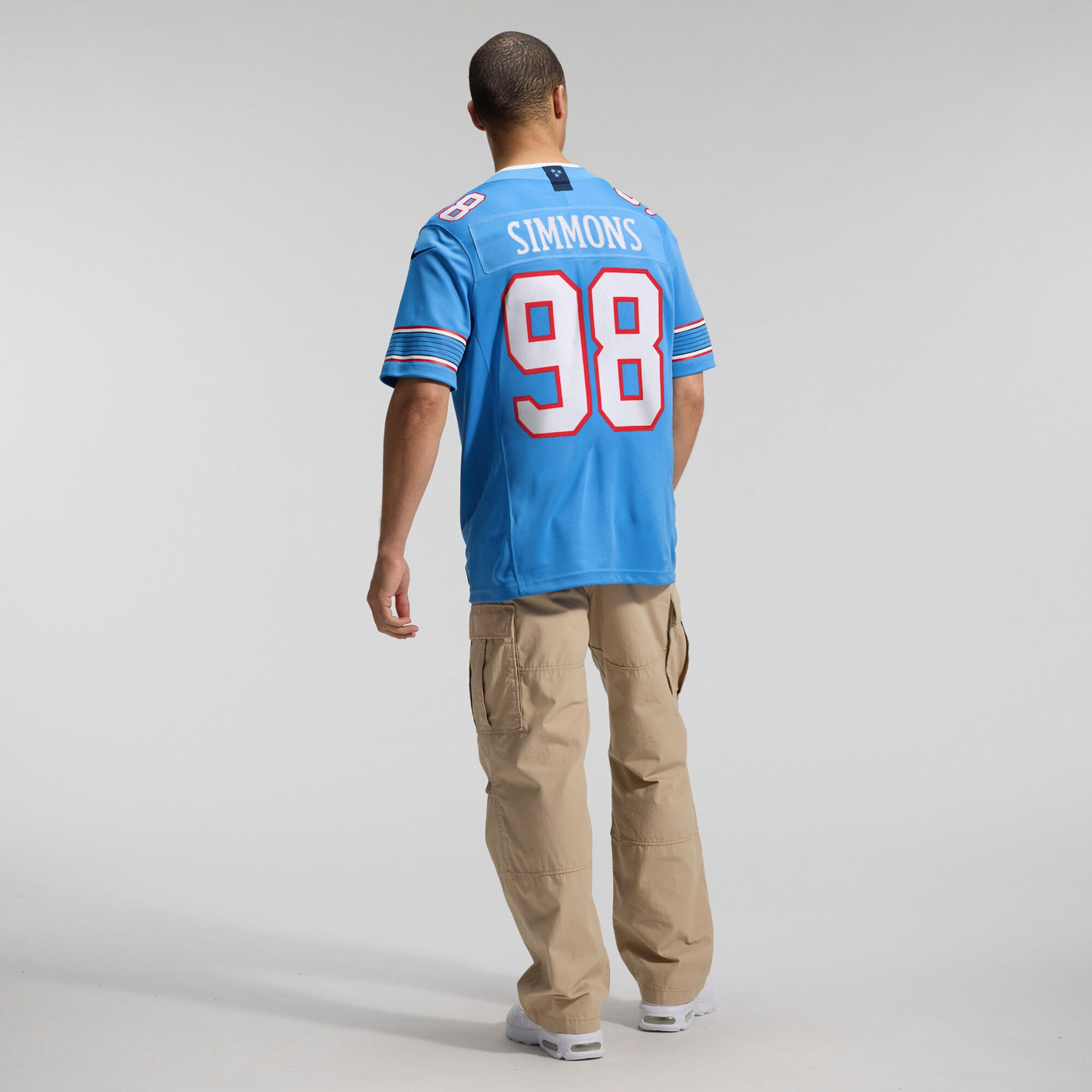 Tennessee Titans Jeffery Simmons Nike Light Blue Team Vapor F.U.S.E. Stitched Limited Jersey