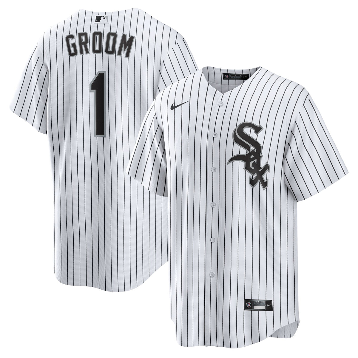 Chicago White Sox White #1 Groom Home Replica Jersey