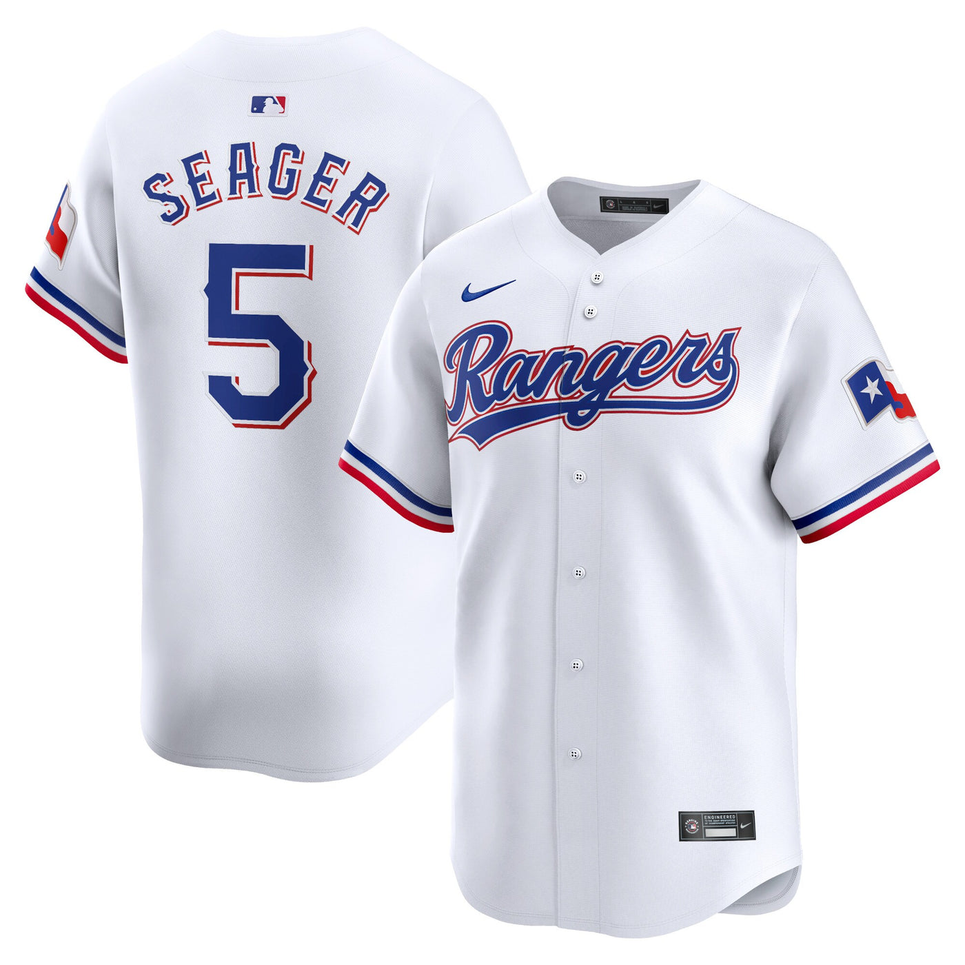 Texas Rangers Corey Seager Nike White Home Limited Player Jersey