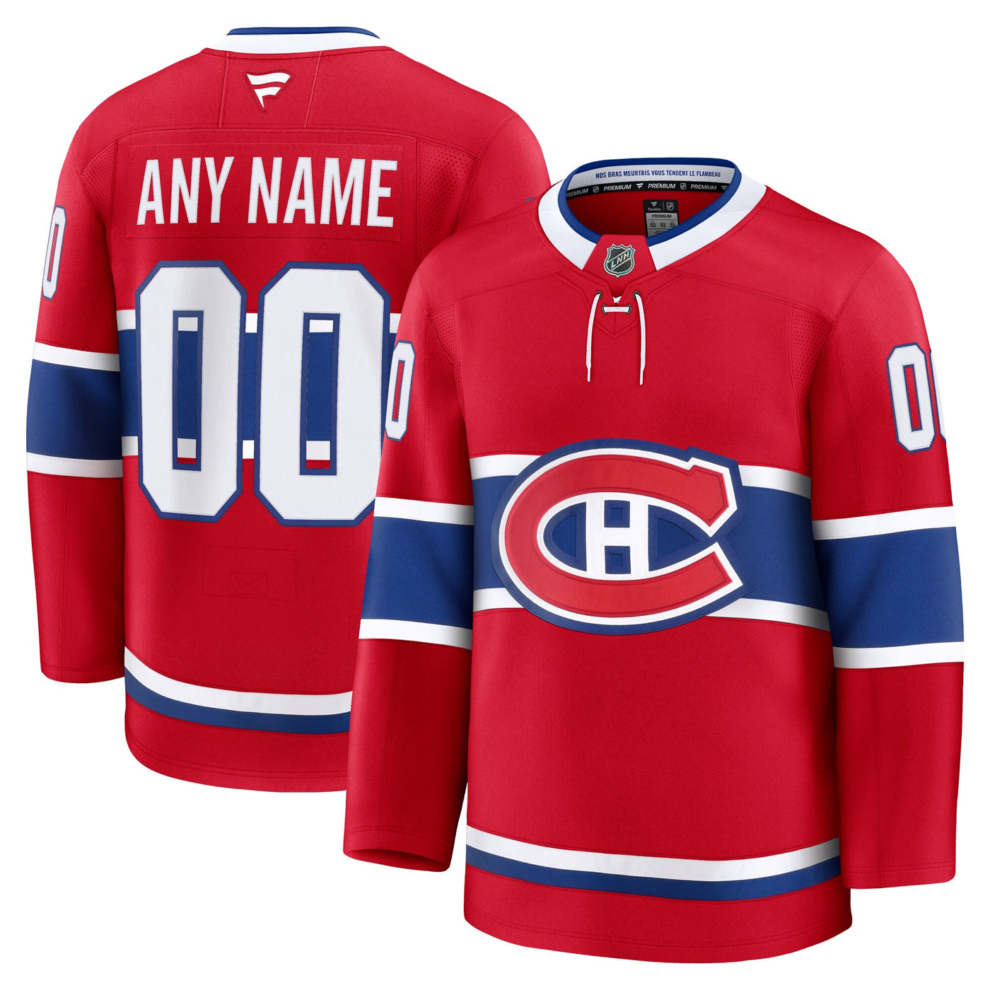 Montreal Canadiens Fanatics Red Home Premium Custom Jersey