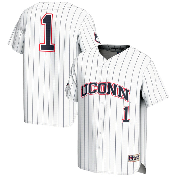 GameDay Greats #1 White UConn Huskies Lightweight Baseball Jersey