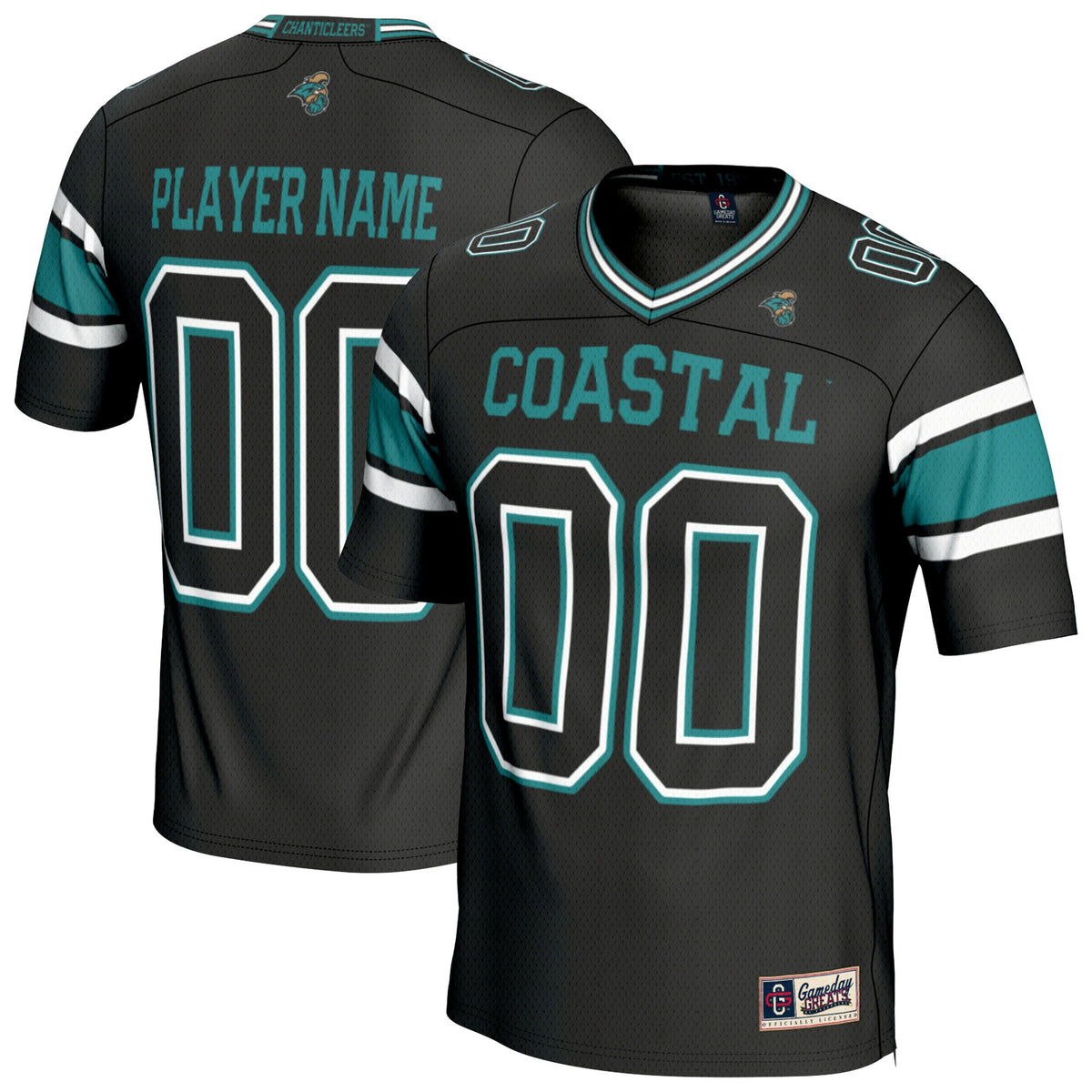 Coastal Carolina Chanticleers GameDay Greats NIL Lightweight Collegiate Football Fashion Jersey - Black