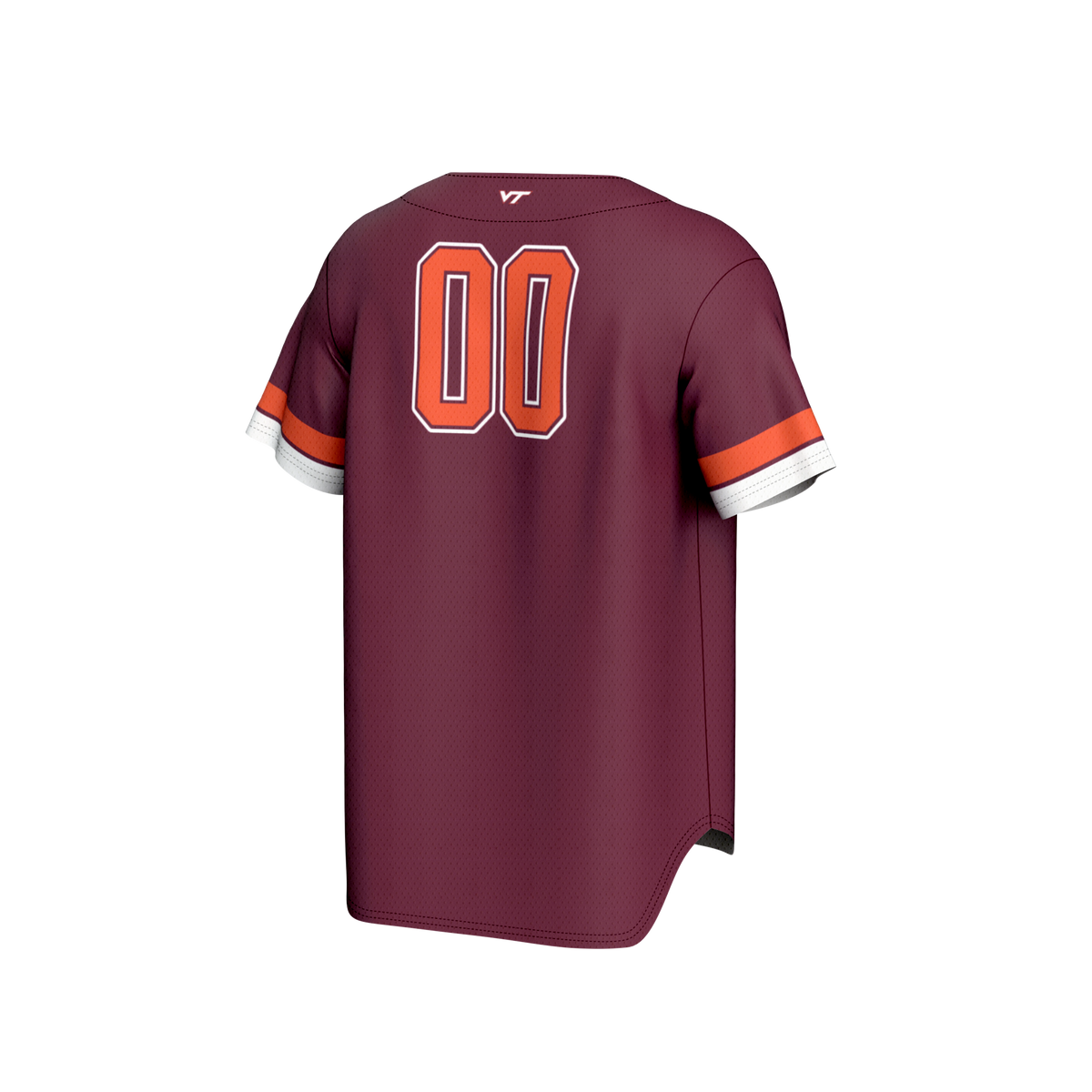 #00 Virginia Tech Hokies GameDay Greats Adult Lightweight Collegiate Baseball Fashion Jersey - Maroon