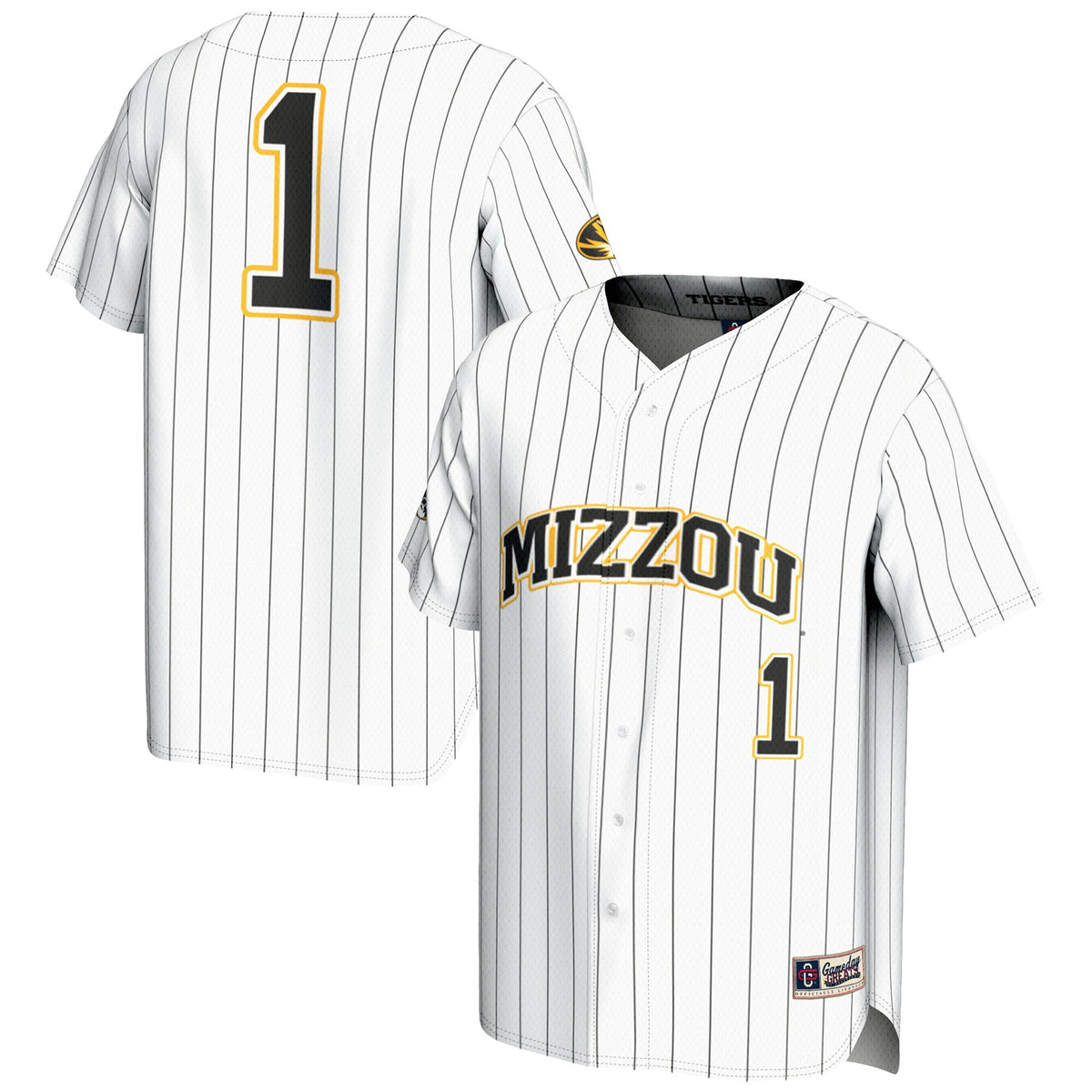 #1 Missouri Tigers GameDay Greats Lightweight Baseball Jersey - White