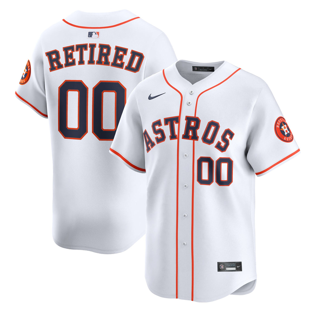 Houston Astros White Home Limited Pick-A-Player Retired Roster Jersey