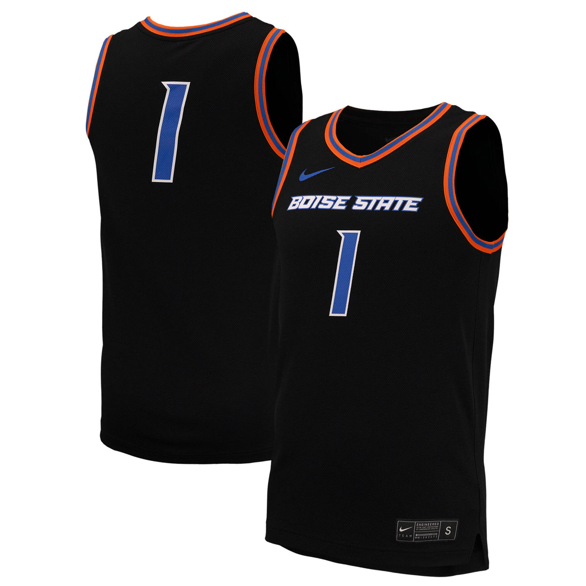 #1 Boise State Broncos Replica Basketball Jersey - Black