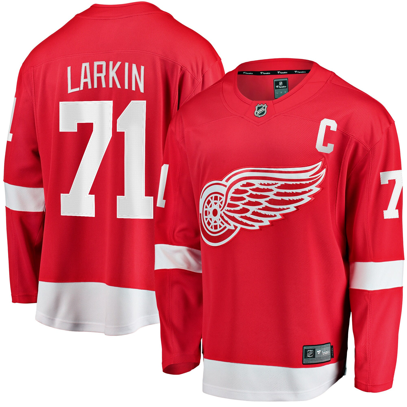 Detroit Red Wings Dylan Larkin Fanatics Branded Red Captain Home Breakaway Jersey