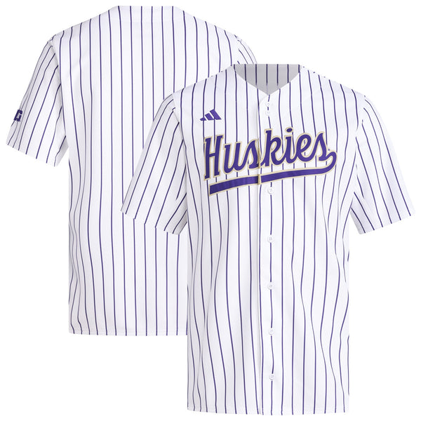 adidas White Washington Huskies Replica Baseball Jersey