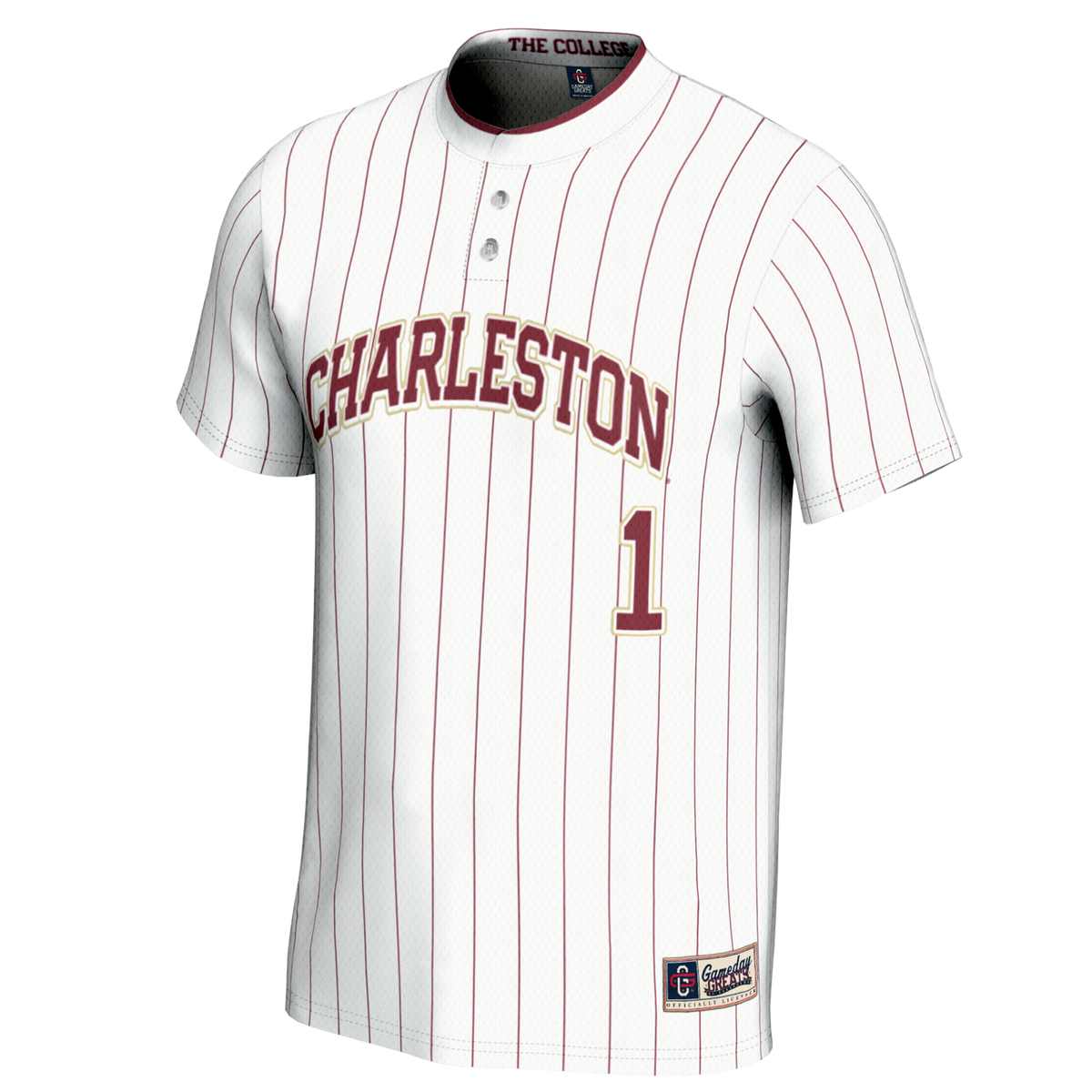 #1 Charleston Cougars GameDay Greats Lightweight Softball Jersey - White