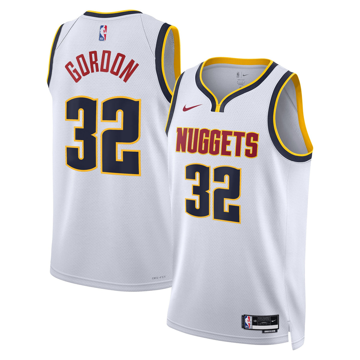 Denver Nuggets Association Edition Swingman Jersey - White - Aaron Gordon -