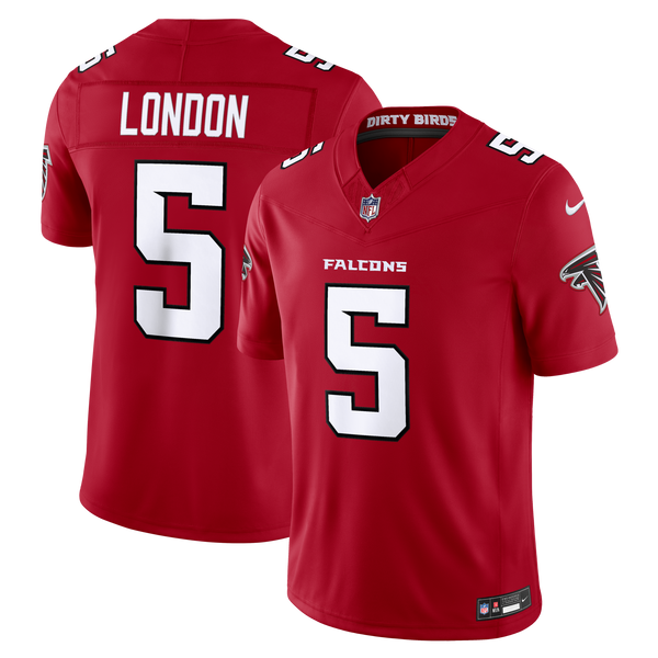 Atlanta Falcons Drake London Nike Red Team Vapor F.U.S.E. Stitched Limited Jersey