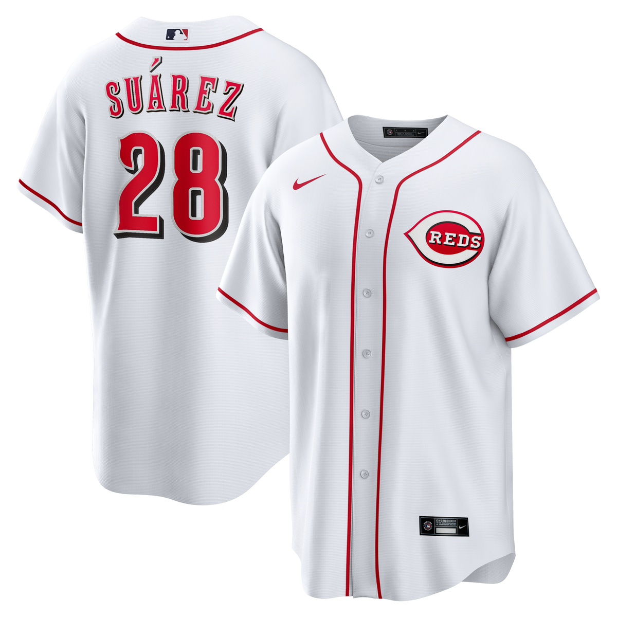 Cincinnati Reds Eugenio Suárez White Home Replica Jersey