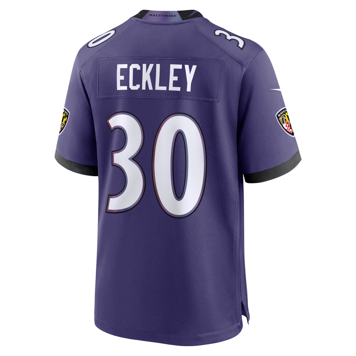 Baltimore Ravens Ryan Eckley Purple Team Game Jersey