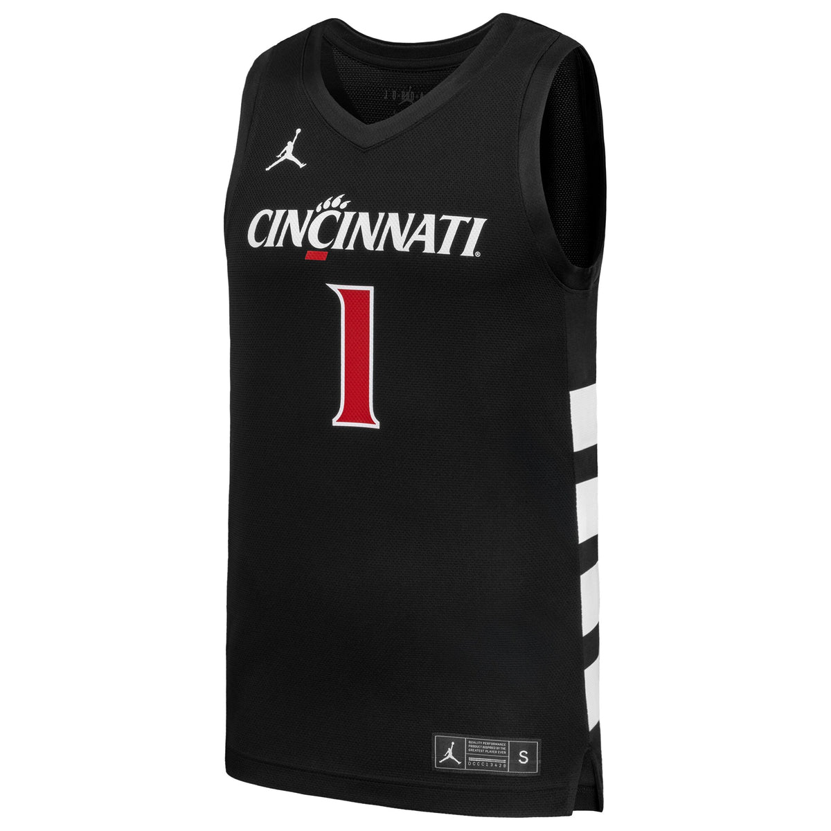 #1 Cincinnati Bearcats Replica Basketball Jersey - Black