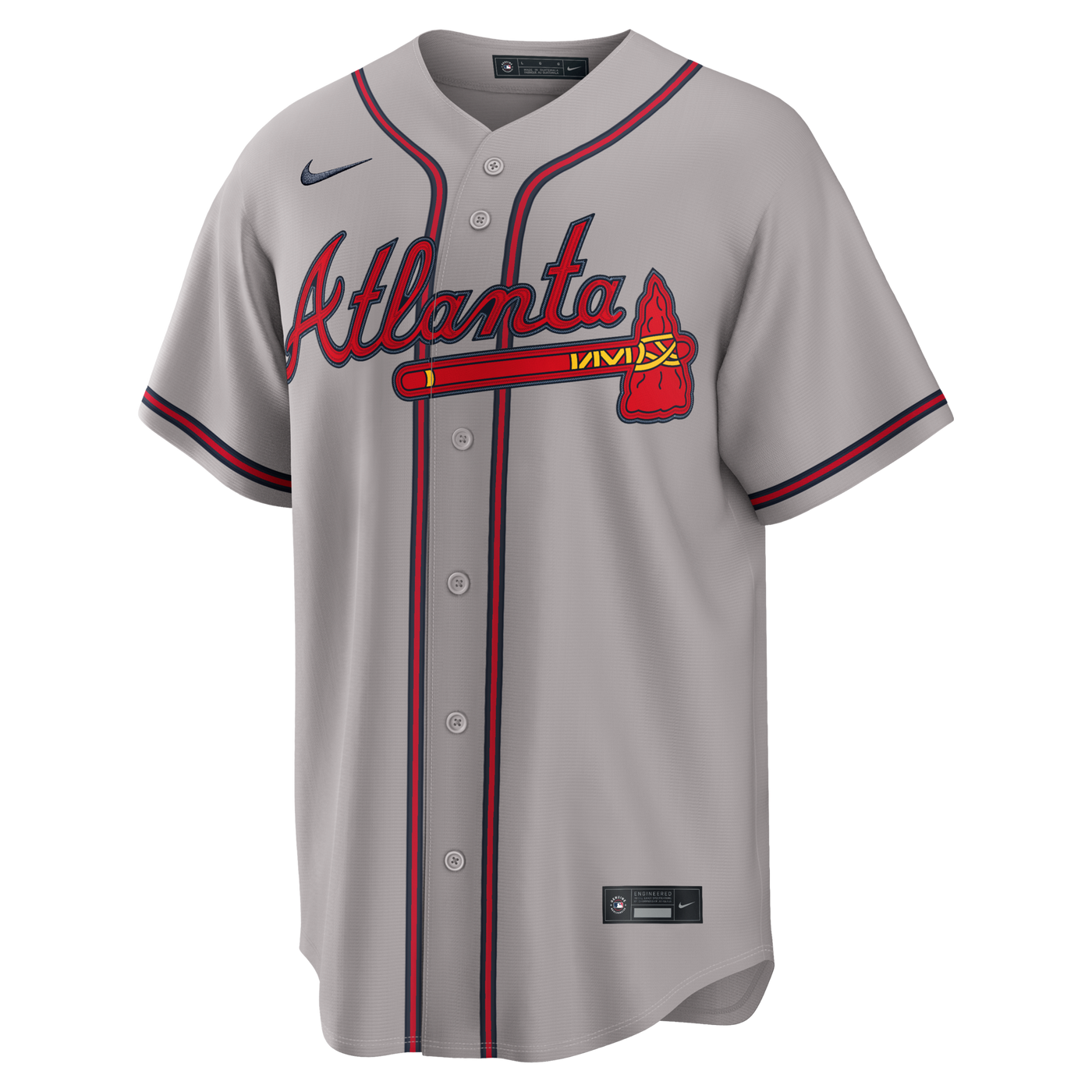 Atlanta Braves Ronald Acuña Jr. Nike Gray Road Replica Jersey