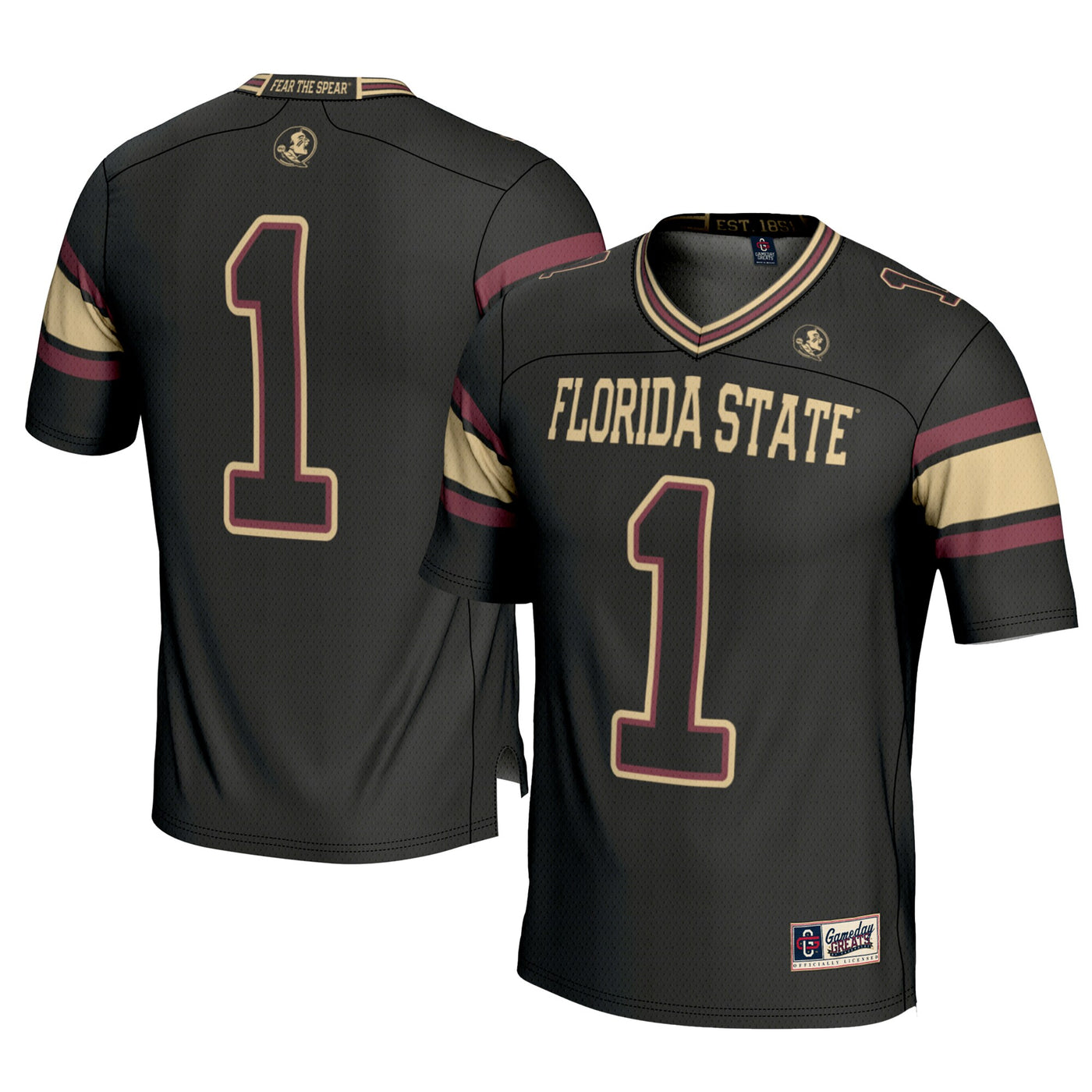 GameDay Greats #1 Black Florida State Seminoles Football Jersey