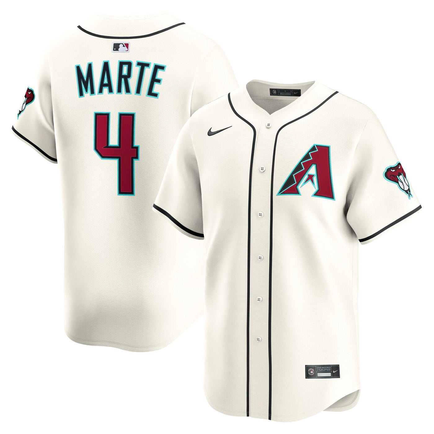 Arizona Diamondbacks Ketel Marte Nike Cream Home Limited Player Jersey