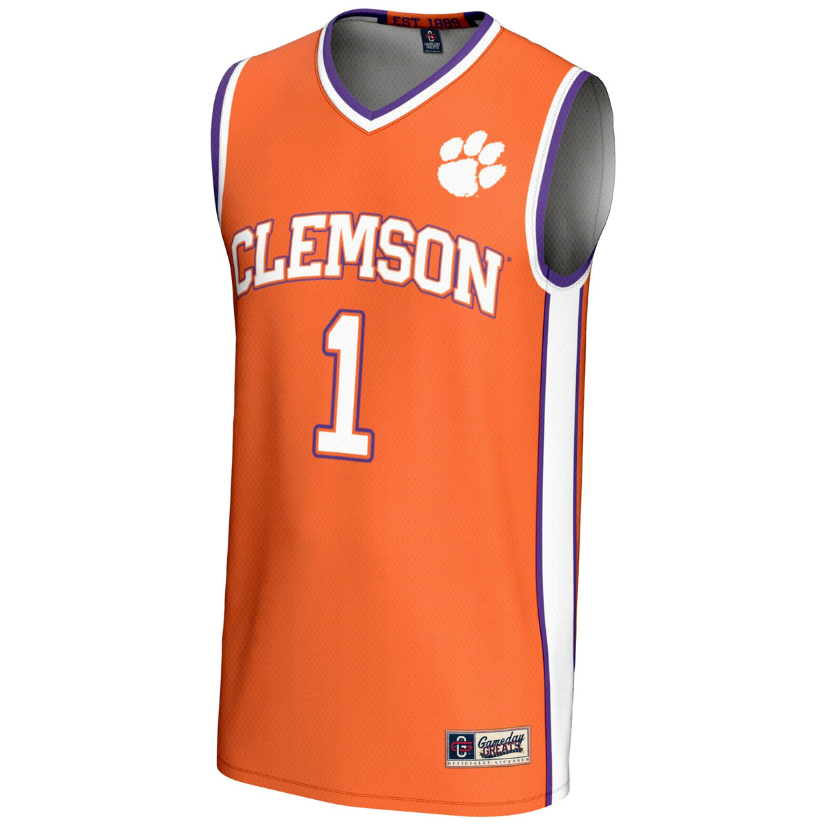 #1 Clemson Tigers GameDay Greats Lightweight Basketball Jersey - Orange