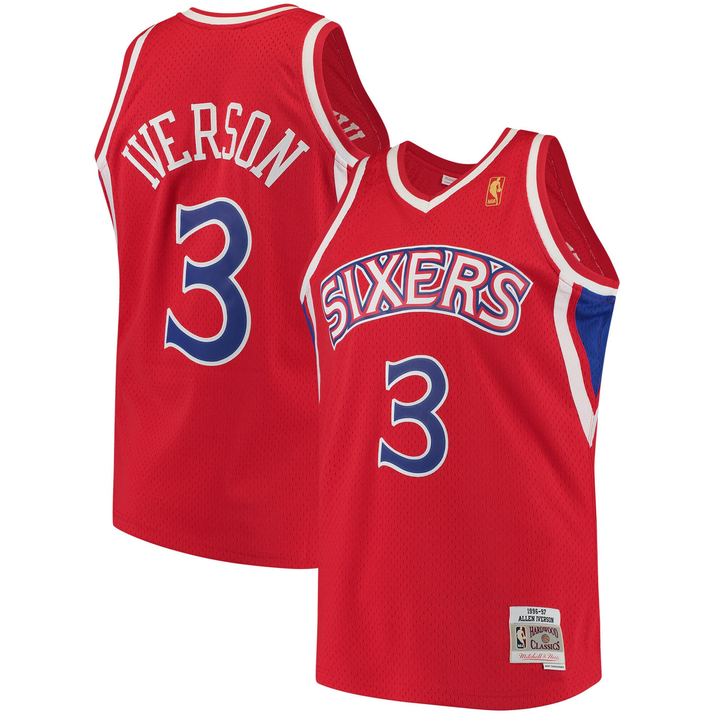 Mitchell & Ness Allen Iverson Red Philadelphia 76ers 1996-97 Hardwood Classics Swingman Jersey