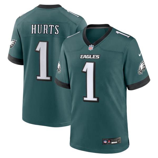 Philadelphia Eagles Jalen Hurts Midnight Green Team Game Jersey