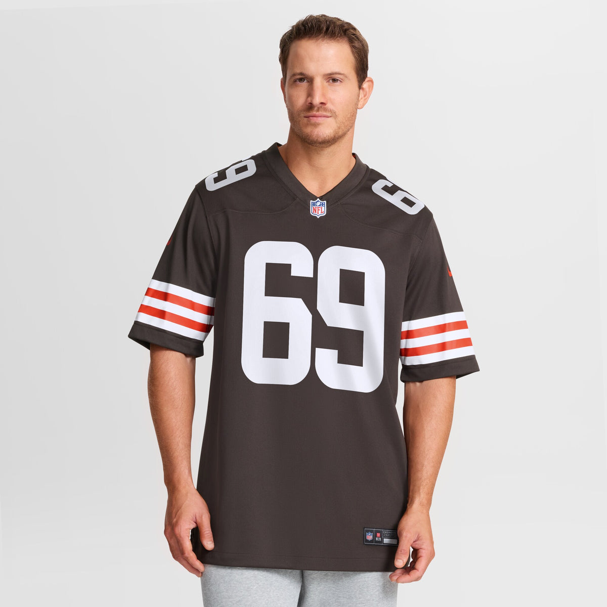 Cleveland Browns Tyre Phillips Brown Team Game Jersey