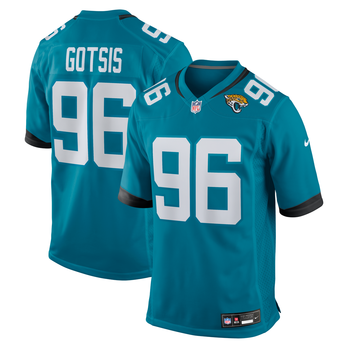 Jacksonville Jaguars Adam Gotsis Teal Game Jersey