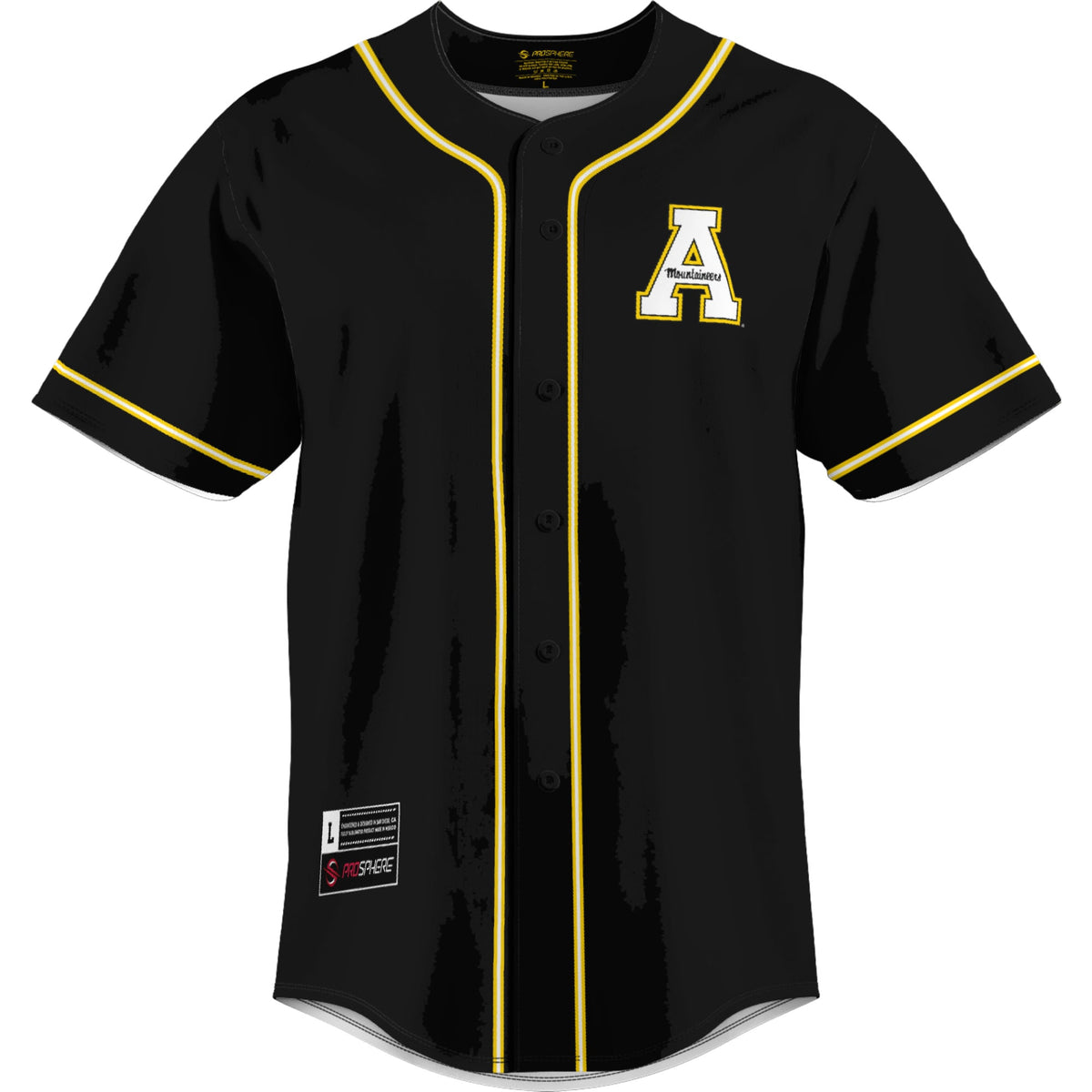 Appalachian State Mountaineers GameDay Greats Lightweight Baseball Jersey - Gold